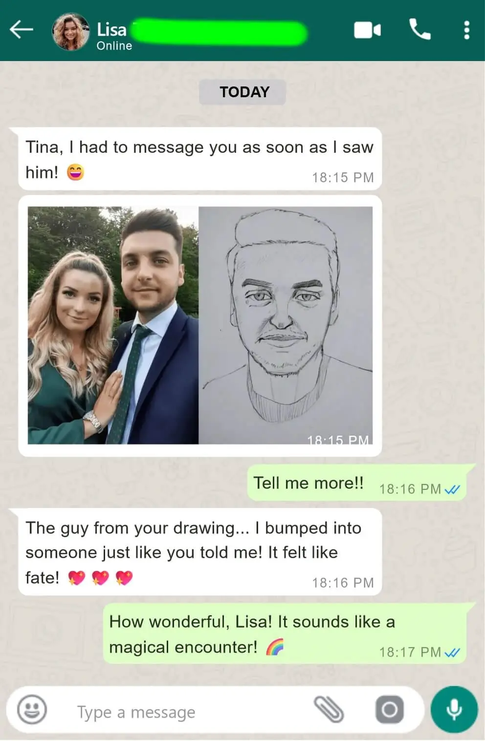 Tina Aldea Drawing Soulmate Sketch